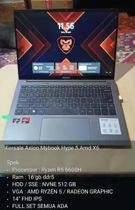 LAPTOP AXIOO MYBOOK HYPE 5 AMD X6