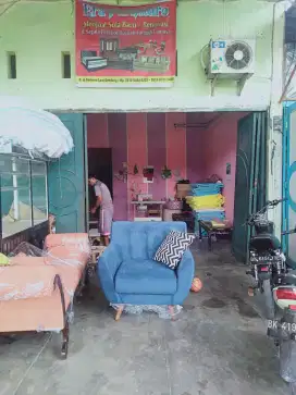 Erafurniture*sofa single New VINTAGE 1person kain baldu+bantal