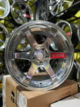 VELG TE37 HIGH POLISH R18*9.5 H5*114 INNOVA,ALPHARD,HARIER,RUSH,TERIOS
