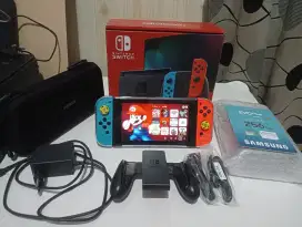 Nintendo switch v2 cefewe fullset 256gb