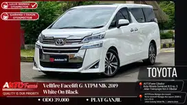 Toyota New Vellfire Facelift G ATPM NIK 2019 White On Black