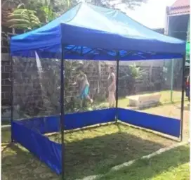 Tenda dan tirei bekas ukuran 2x3 biru