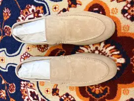 sepatu loafers nappa milano beige - size 44