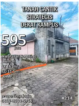 TANAH CANTIK STRATEGIS DEKAT KAMPUS