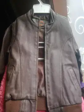 Jaket Kulit anak harley davidson