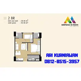 Apartemen Mtown Tipe 2 Bedroom Dijual Under 1man Nego Sampai Deal