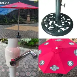 Gazebo payung harley davidson red skull ukuran besar buka tutup dputar