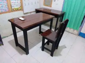 Meja kursi belajar komputer, meja laptop kantor, meja kerja
