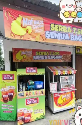 Dijual murah Komplit Gerobak Fried chicken dan ea teh