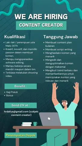 Lowongan kerja content creator