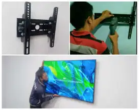 Pemasangan braket jika sudah ada bracket breket briket nya