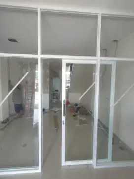 Partisi alumunium pintu sliding