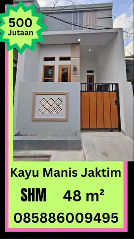 Rumah Murah Siap Huni di Jakarta Timur, Strategis, 500 Jutaan, Nego