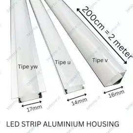 Alumunium frofile lampu led inbow panjang 2 meter