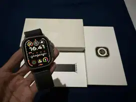 Apple watch ultra gen 1 silver titanium 49mm GPS fullset resmi IBOX ID