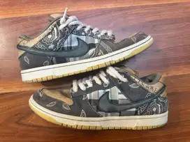 Jual sepatu size 44: nike travis scott x dunk low premium cactus jack