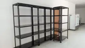rak besi susun warna hitam top kw 1
