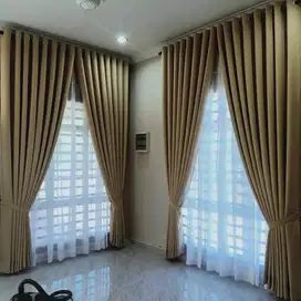 Pasang Tirai Gorden Jendela Gordyn Mewah Hordeng Model Terbaru Murah
