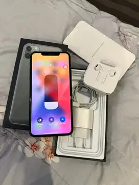 Dijual Iphone 11 Promax 256GB Green Mulus Lengkap Terdaftar
