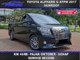 km=46rb record Bunga=5% PAJAK=OKTOBER GENAP Toyota Alphard G ATPM 2017