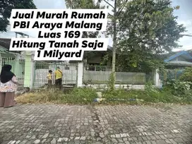 Rumah Murah PBI Araya Malang Hitung Tanah Saja