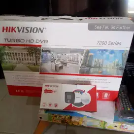 PAKET CCTV HIKVISION LENGKAP 4 KAMERA 2MP (berwarna dlm kondisi gelap)