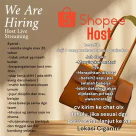 lowongan host shopee live shoping