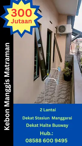 Rumah 2 Lantai Strategis di Kebon Manggis, Matraman – Dekat Stasiun