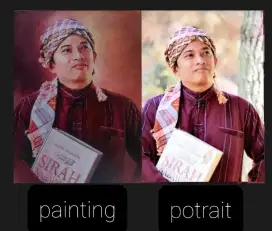jasa lukis wajah dan aneka macam lukisan.