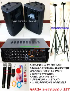 paket sound speaker 15in + mic 2