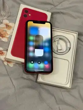 Dijual Iphone 11 Red 128GB Mulus Lengkap Terdaftar