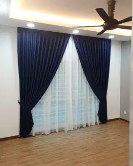 Pemasangan Gorden Blackout Sekat Klinik Hordeng Pintu Gordyn Vitrase