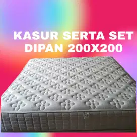 KASUR SET DIPAN SERTA UKURAN 200X200 SERTA PEDIC ELEGANCE