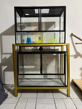 Terrarium 60x60x45 Kandang Reptil dan Hamster