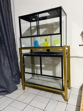 Terrarium 60x60x45 Kandang Reptil dan Hamster
