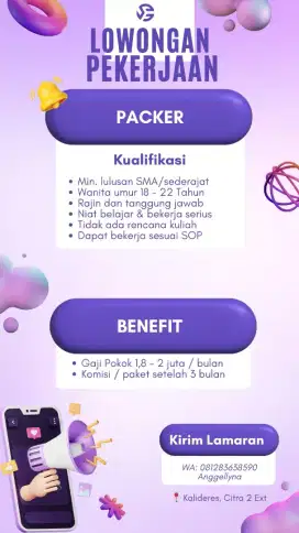 LOKER PACKER (KHUSUS WANITA)