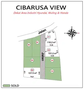 Dekat Tol Jakarta Cikampek. Kavling Cibarusah Bisa Cicil 12X Bunga 0%