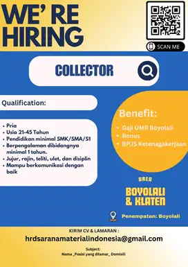 LOWONGAN PEKERJAAN COLLECTOR