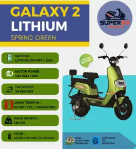 Sepeda listrik galaxy 2 lithium