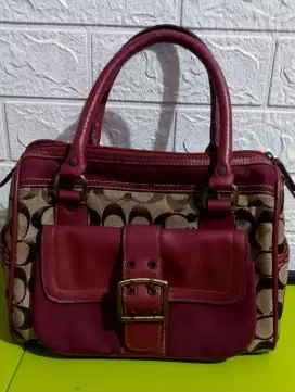 Tas kulit mix kanvas COC