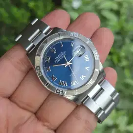 Rolex turn o graph blue dial tahun 2002