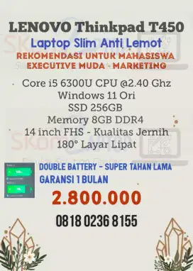Lenovo Thinkpad T470 core i5