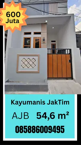 Rumah Murah Siap Huni Kayu Manis Jaktim, Lega, Strategis, Dekat Angkot