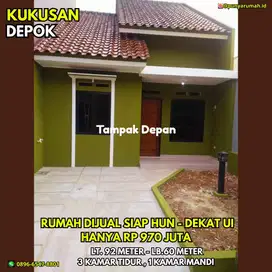 Rumah DIjual Di Kukusan Depok Deket Pintu Tol Kukusan dan Ui Siap Huni
