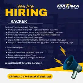 LOWONGAN KERJA WAITRESS & RACKER PERLU CEPAT JAKSEL