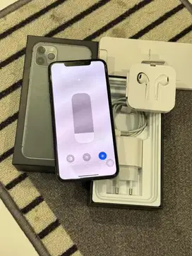 Dijual Iphone 11 Promax 256GB Green Mulus Lengkap Terdaftar