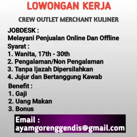 CREW OUTLET AYAM GORENG GENDIS