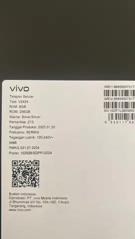 Jual hp Vivo V40 Lite