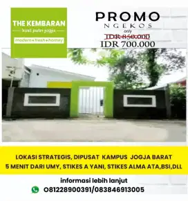 Harga Promo Kost Putri Bulanan Area UMY