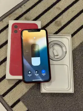 Dijual Iphone 11 Red 128GB Mulus Lengkap Terdaftar